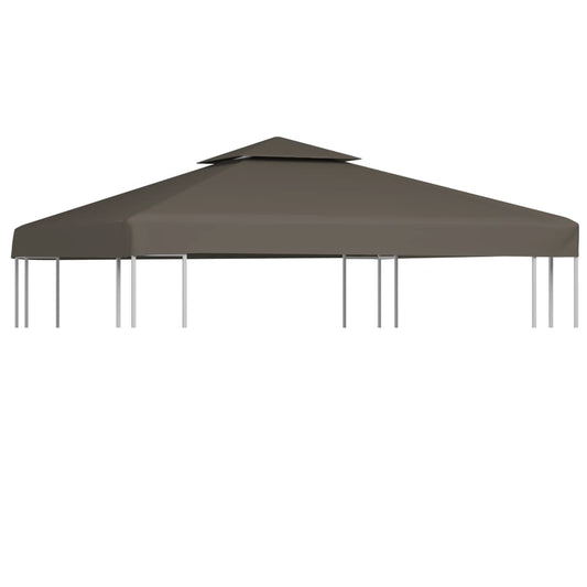 Bâche de toit pavillon avec conduit de cheminée 310 g/m² 3x3 m taupe