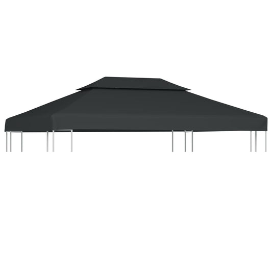 Bâche de toit pavillon avec sortie de cheminée 310 g/m² 4x3 m anthracite