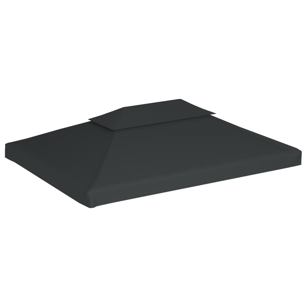 Bâche de toit pavillon avec sortie de cheminée 310 g/m² 4x3 m anthracite