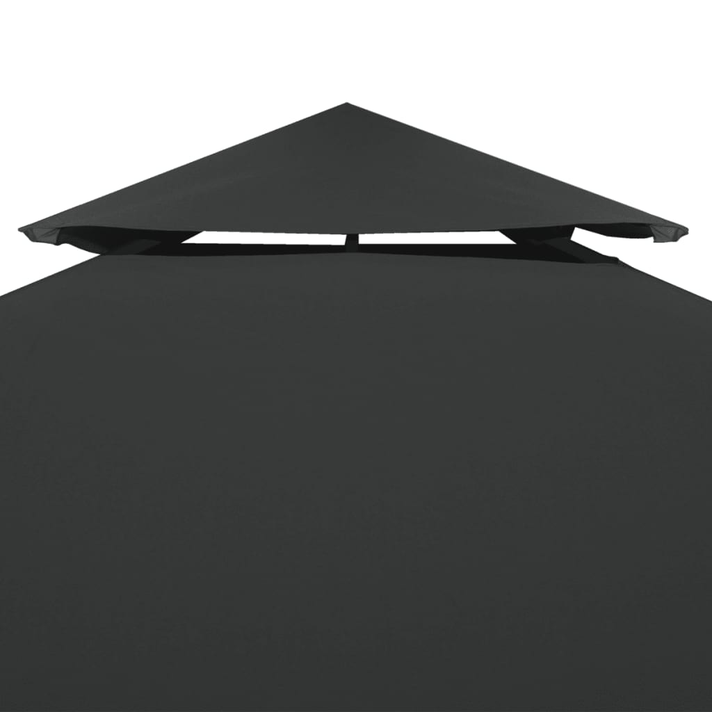 Bâche de toit pavillon avec sortie de cheminée 310 g/m² 4x3 m anthracite