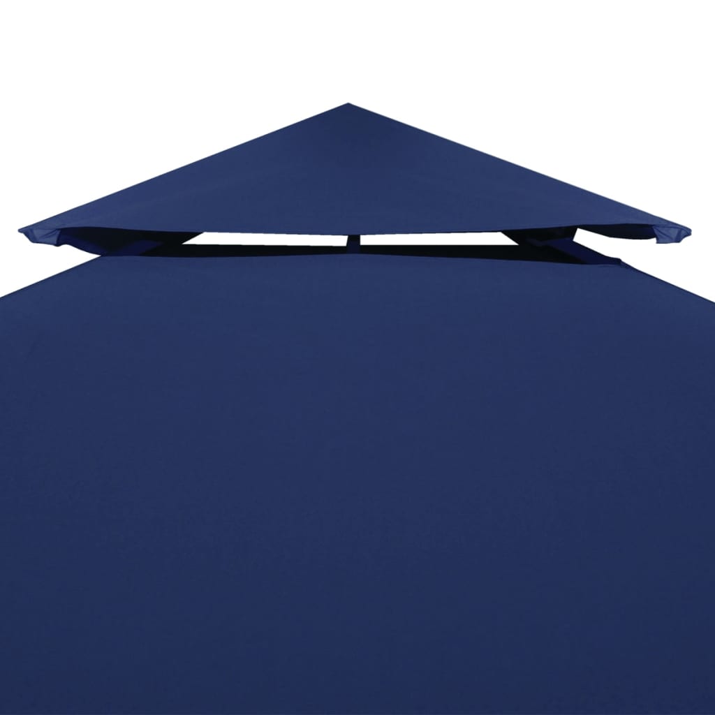 Bâche de toit pavillon avec conduit de cheminée 310 g/m² 4x3 m bleu