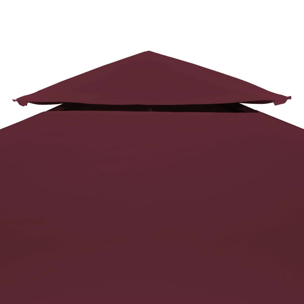 Bâche de toit pour pavillon avec évacuation de cheminée 310 g/m² 4x3 m rouge vin