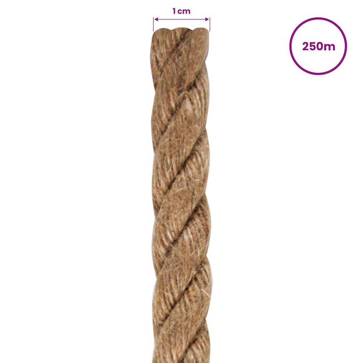 Seil 100 % Jute 10 mm 250 m