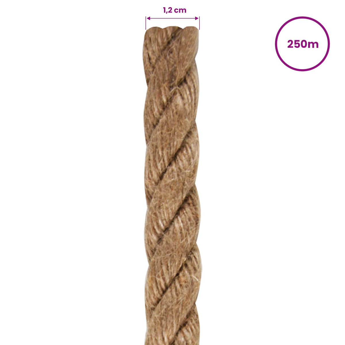 Seil 100% Jute 12 mm 250 m