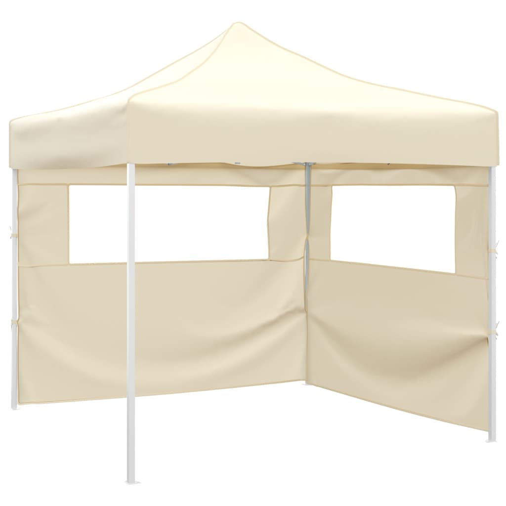 Tente pliante 2 parois 3 x 3 m blanc crème