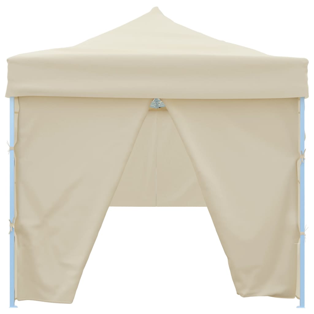 Tente pliante de réception pop-up avec 8 parois latérales 3 x 9 m crème