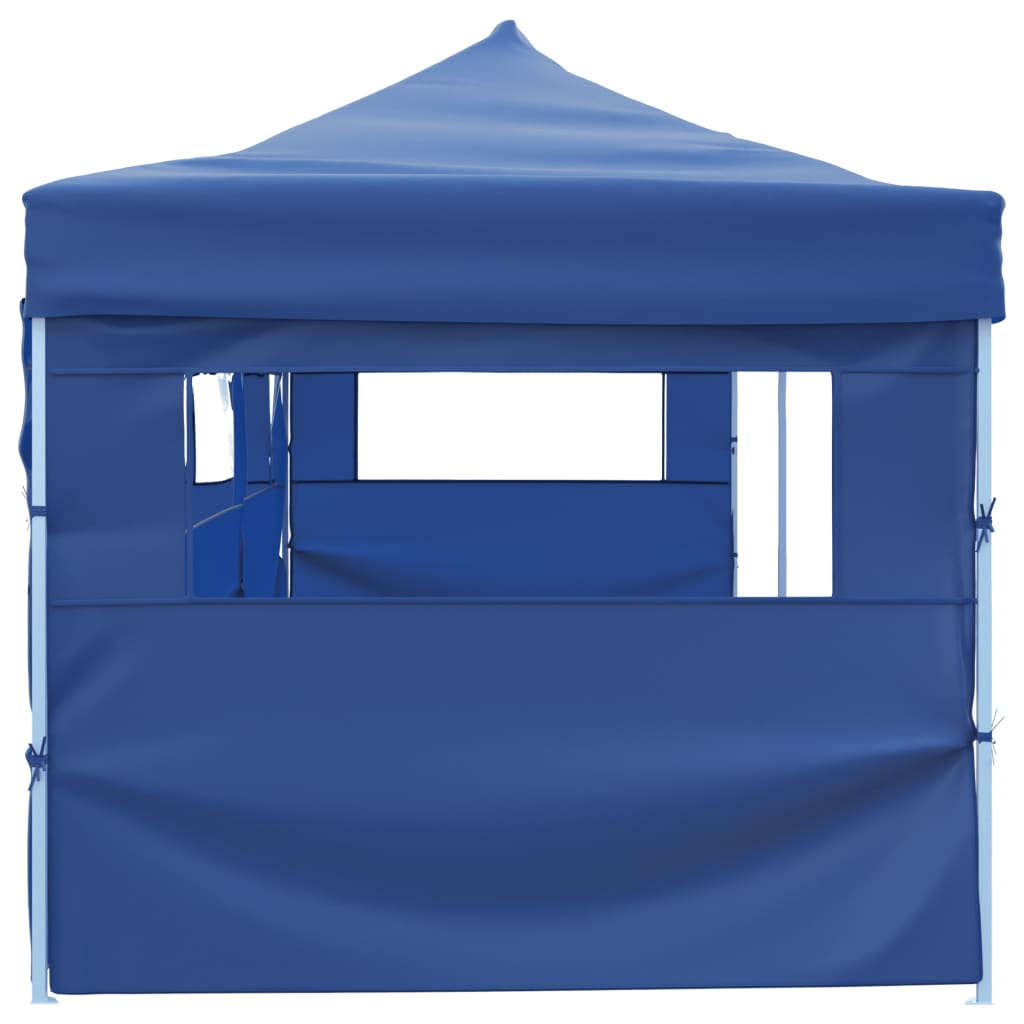 Tente de fête pliante pop-up avec 5 parois latérales 3 x 9 m bleu