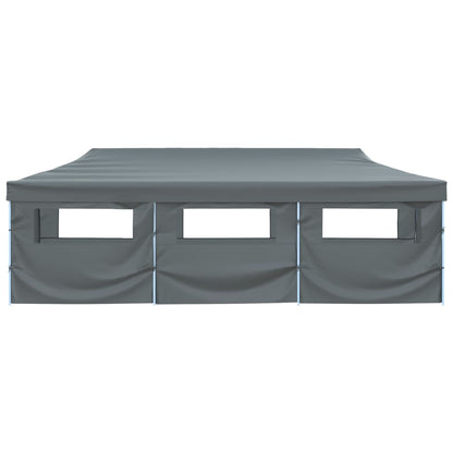 Faltpavillon mit 8 Seitenwänden 870x291x315 cm Anthrazit