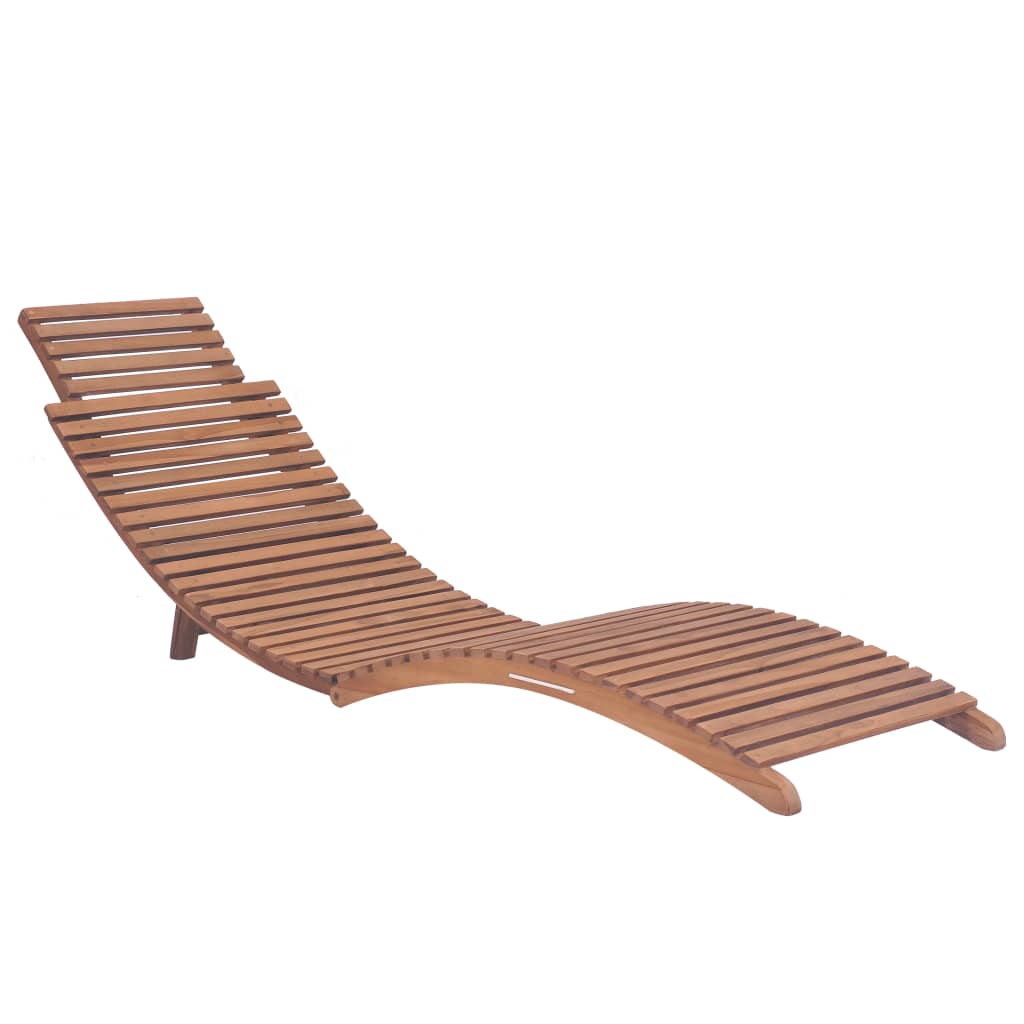 Bain de soleil pliable en bois de teck massif