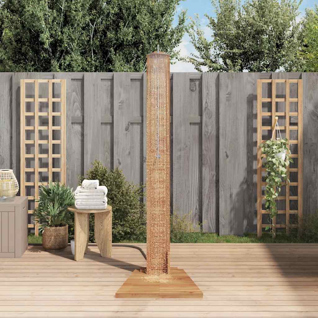 Gartendusche Massivholz Teak 70x75x204 cm