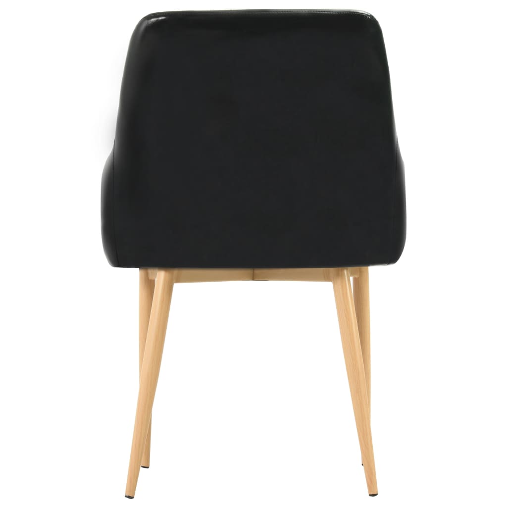 Esszimmerstühle 2 Stk. Schwarz und Creme Stoff