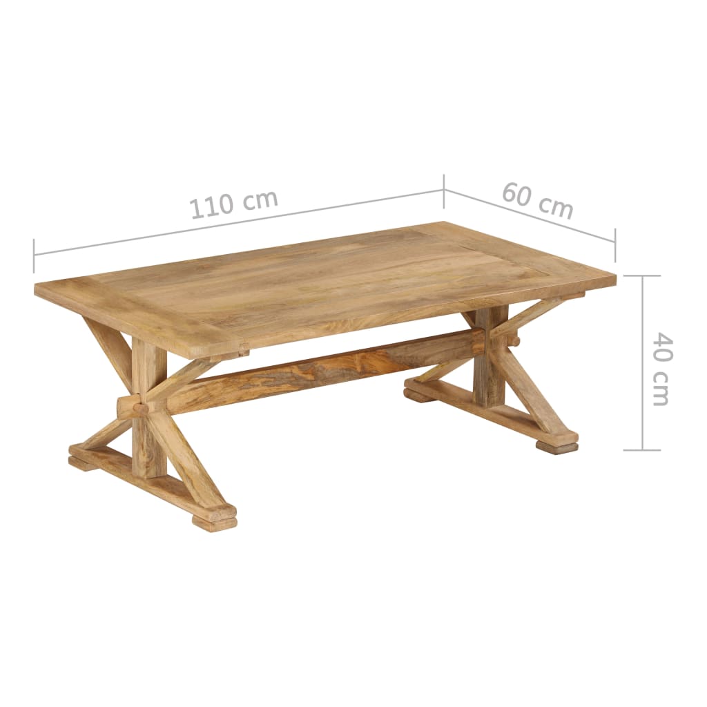 Couchtisch 110×60×40 cm Massivholz Mango