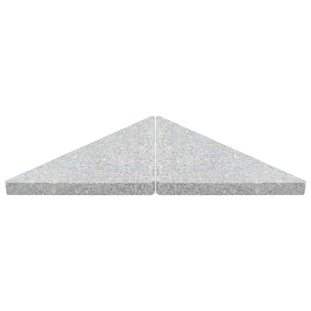 Sonnenschirm-Gewichtsplatte Granit 15 kg Dreieckig Grau