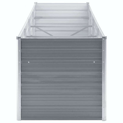 Garten-Hochbeet Verzinkter Stahl 320x80x77 cm Grau