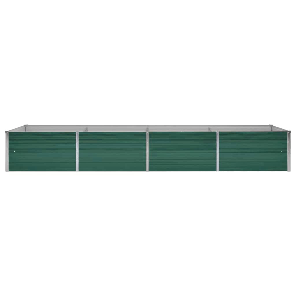 Plate-bande surélevée de jardin en acier galvanisé 320x80x45 cm vert