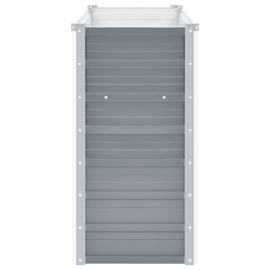 Garden Raised Bed Galvanized Steel 160x40x77 cm Gray