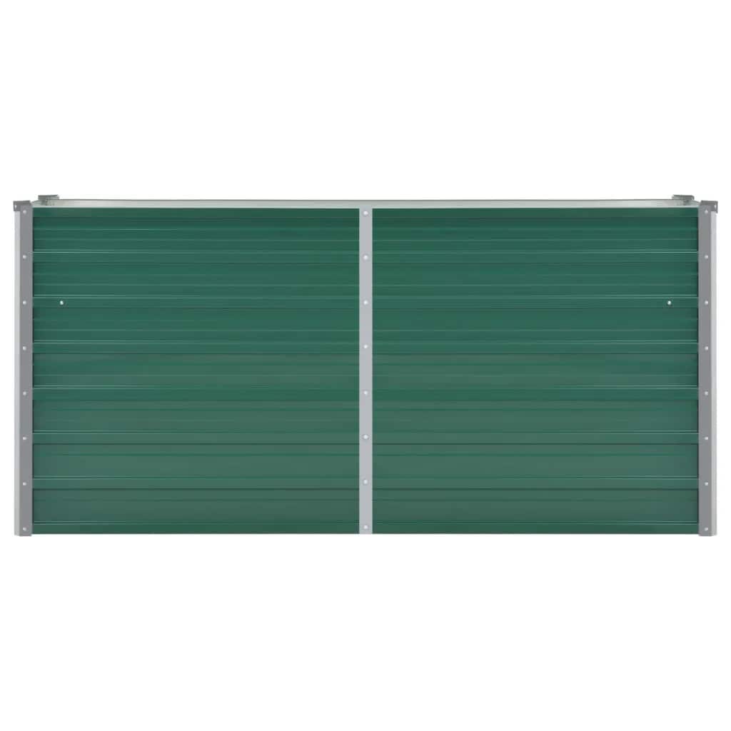 Garten-Hochbeet Verzinkter Stahl 160x40x77 cm Grün