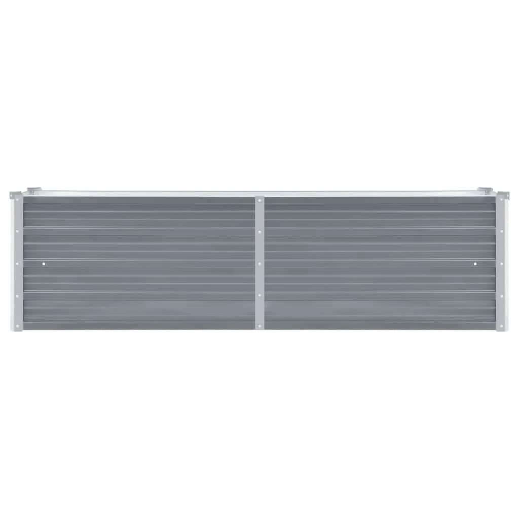 Garden Raised Bed Galvanized Steel 160x40x45 cm Gray