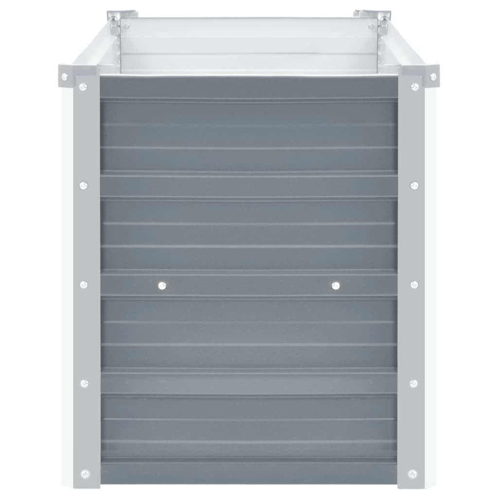 Garden Raised Bed Galvanized Steel 160x40x45 cm Gray