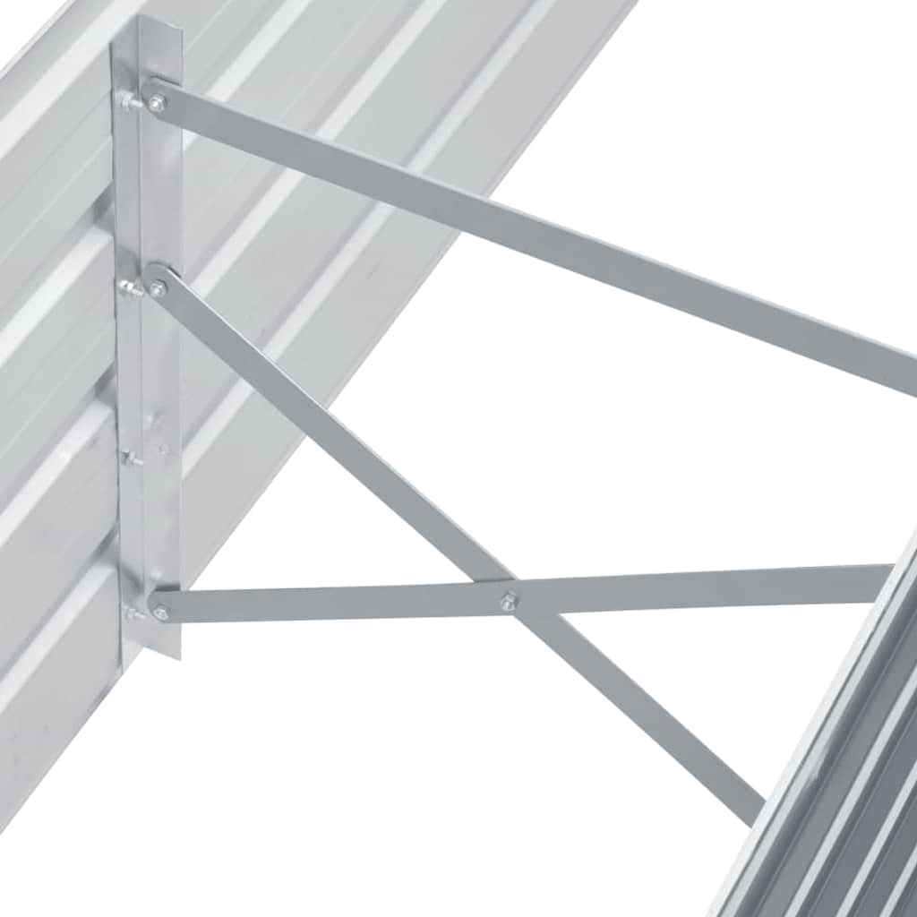 Garden Raised Bed Galvanized Steel 160x40x45 cm Gray