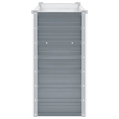 Garten-Hochbeet Verzinkter Stahl 100x40x77 cm Grau