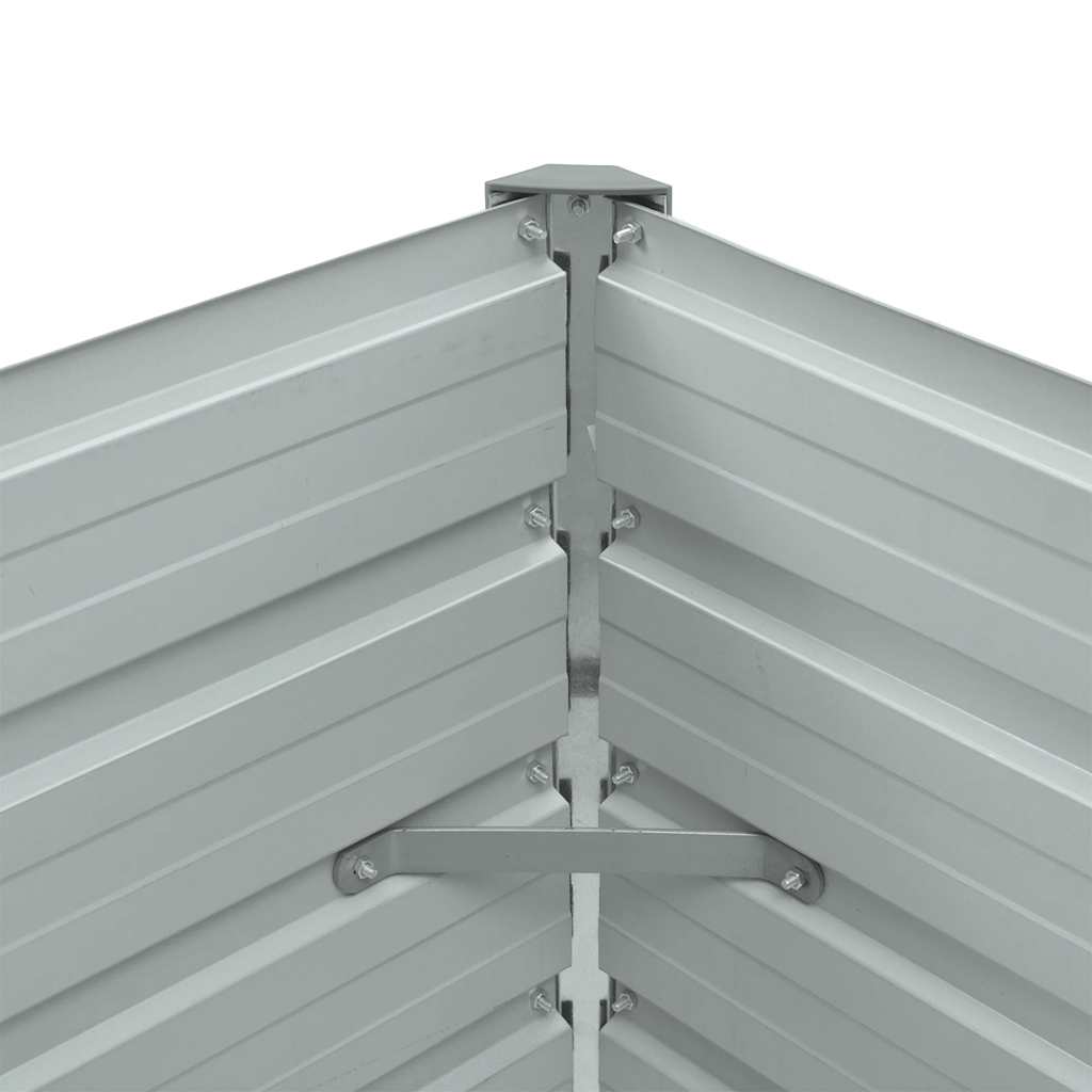 Garden Raised Bed Galvanized Steel 100x40x45 cm Gray