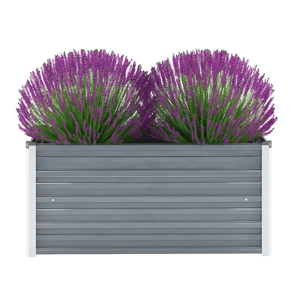 Garden Raised Bed Galvanized Steel 100x40x45 cm Gray