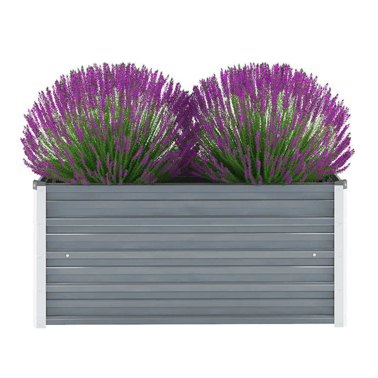 Garden Raised Bed Galvanized Steel 100x40x45 cm Gray