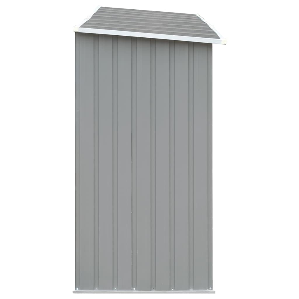 Brennholzlager aus verzinktem Stahl 330x84x152 cm Grau