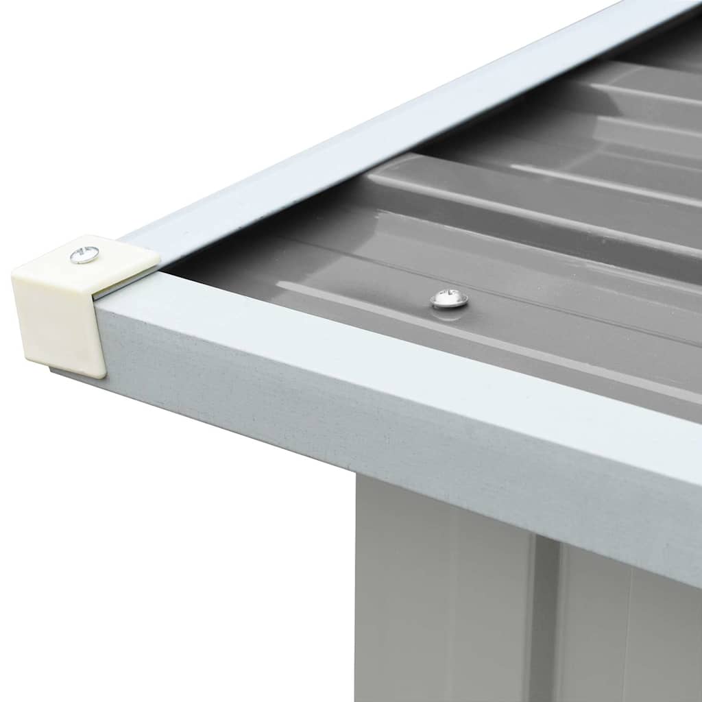 Brennholzlager aus verzinktem Stahl 330 x 92 x 153 cm Grau