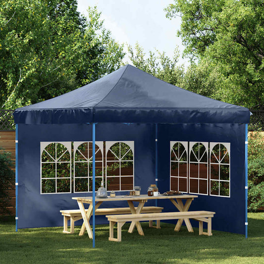 Party tent side walls 2 pieces with window PE blue