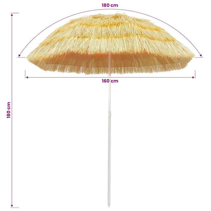 Strandschirm Natur 180 cm Hawaii-Stil