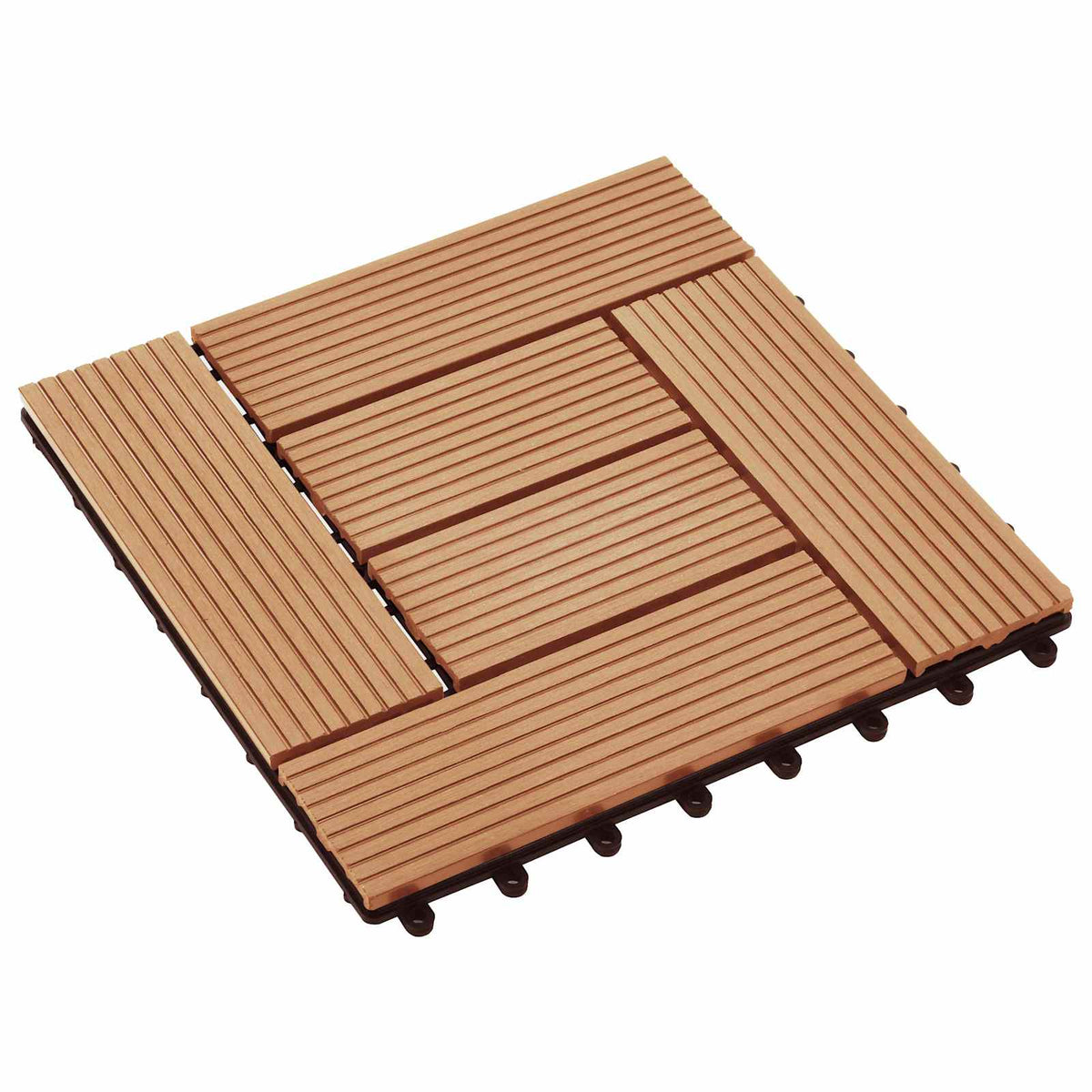 Terrassenfliese 11 stk. Teak 30 x 30 cm WPC