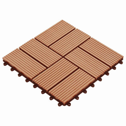 Terrassenfliese 11 stk. Teak 30 x 30 cm WPC