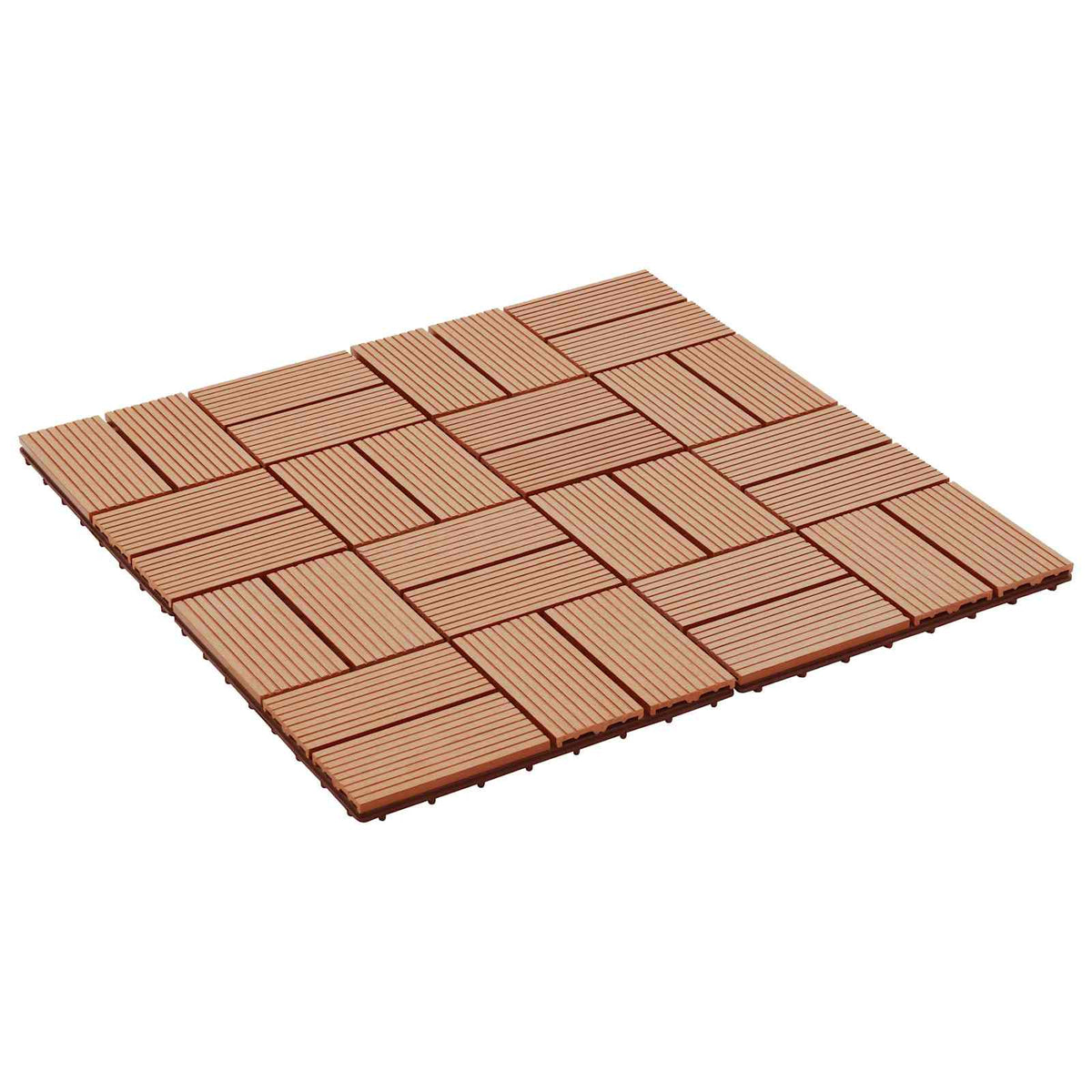 Terrassenfliese 11 stk. Teak 30 x 30 cm WPC