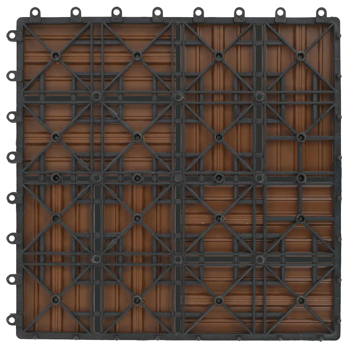 Terrassenfliese 11 stk. Teak 30 x 30 cm WPC