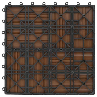 Terrassenfliese 11 stk. Teak 30 x 30 cm WPC