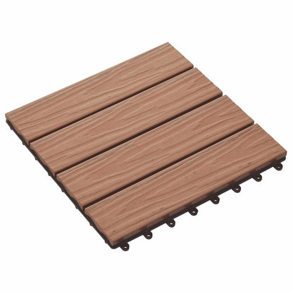 Terrassenfliese 3D-Design 11 Stk. Hellbraun 30 x 30 cm WPC