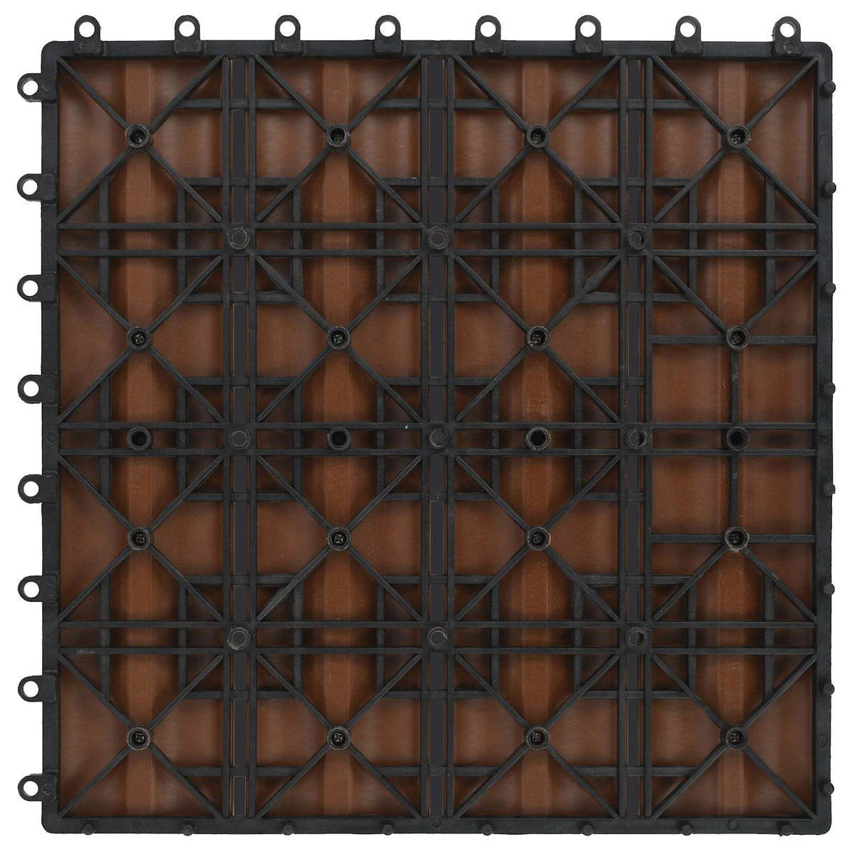 Terrassenfliese 3D-Design 11 Stk. Hellbraun 30 x 30 cm WPC