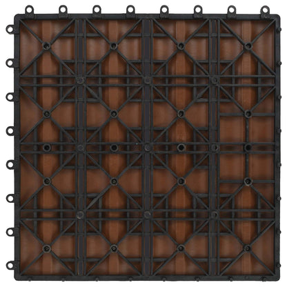 Terrassenfliese 3D-Design 11 Stk. Hellbraun 30 x 30 cm WPC