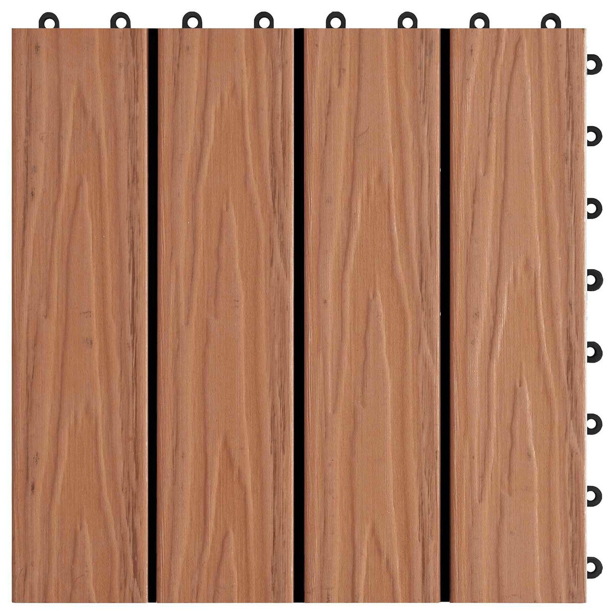 Terrassenfliese 3D-Design 11 Stk. Hellbraun 30 x 30 cm WPC