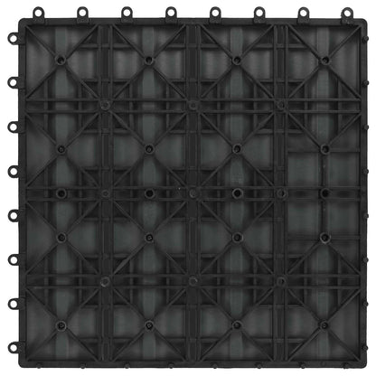 Terrassenfliese 3D-Design 11 Stk. Grau 30 x 30 cm WPC