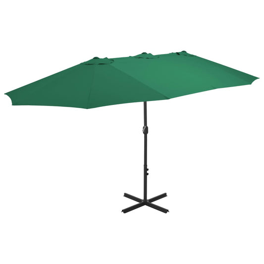 Parasol with aluminum pole 460x270 cm Green