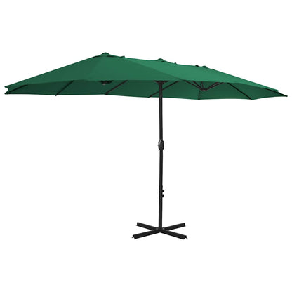 Sonnenschirm mit Aluminium-Mast 460x270 cm Grün