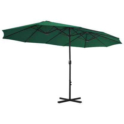 Sonnenschirm mit Aluminium-Mast 460x270 cm Grün