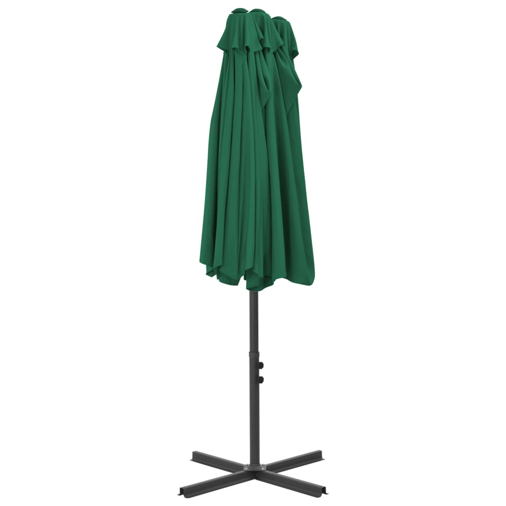 Parasol with aluminum pole 460x270 cm Green