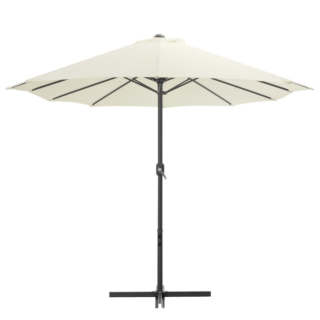 Parasol avec mât en aluminium 460 x 270 cm sable