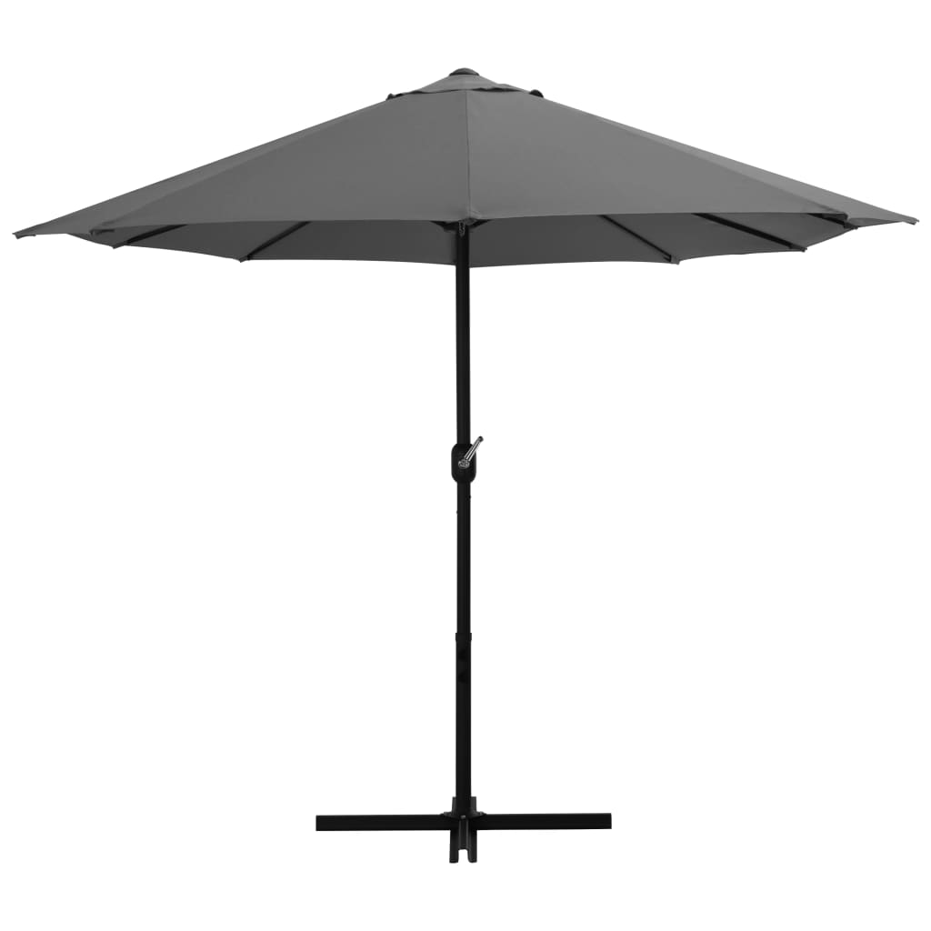 Parasol avec mât en aluminium 460 x 270 cm anthracite