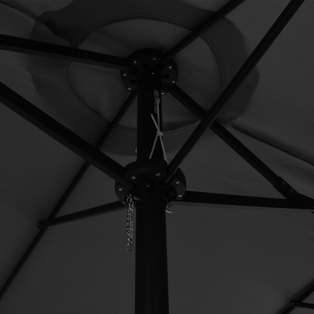 Parasol avec mât en aluminium 460 x 270 cm anthracite