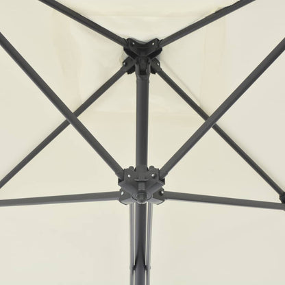 Sonnenschirm mit Stahl-Mast 250x250 cm Sandweiß